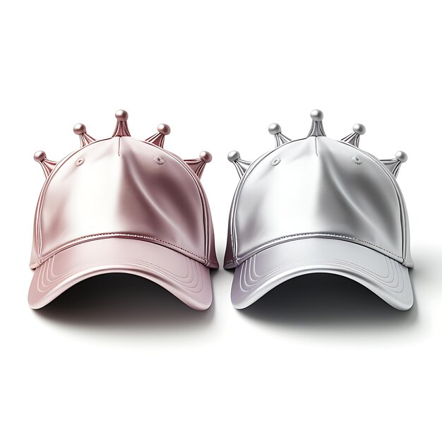 Photo elegant crown tiara hats for children with satin material silver colcreative concept ideas design