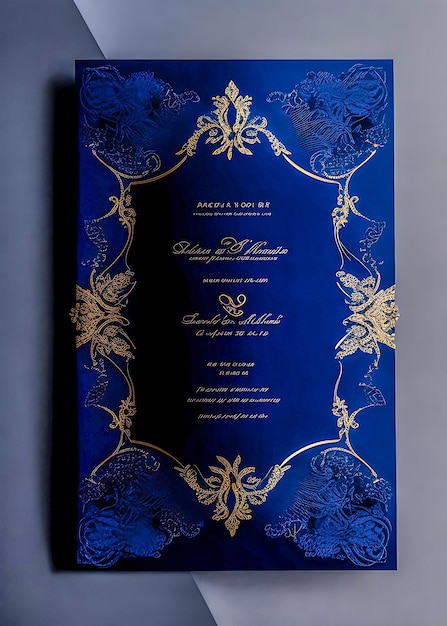 Photo elegant dark invitation