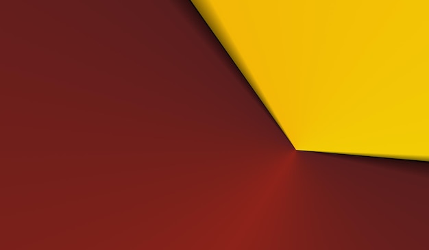 Elegant dark red with yellow paper layer abstract background