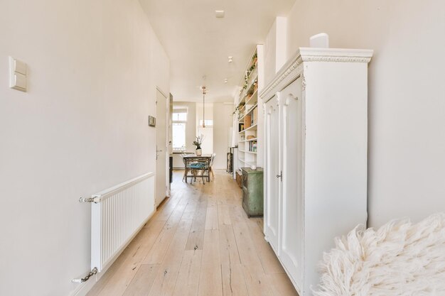 Elegant dining area behind window