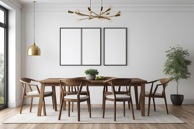 Elegant Dining Frame Mockup for Design