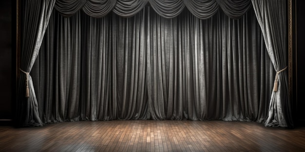 elegant drapes on stage