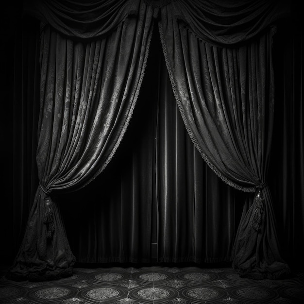 elegant drapes on stage