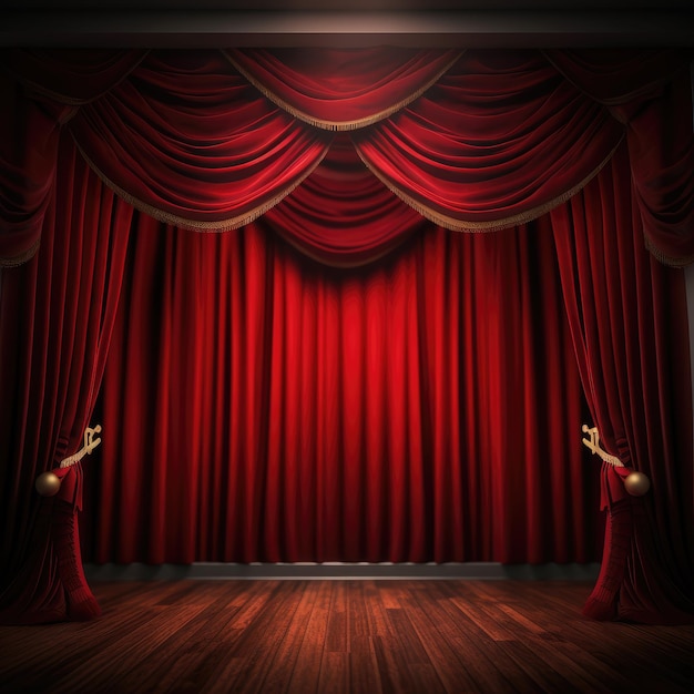 elegant drapes on stage