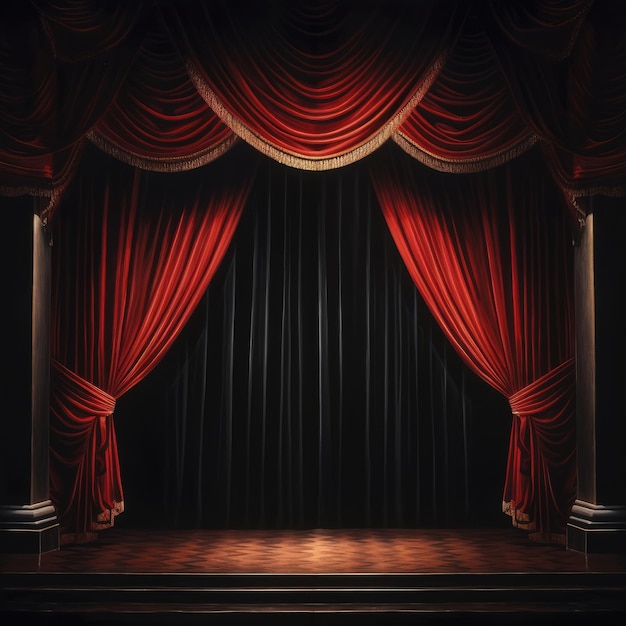 elegant drapes on stage