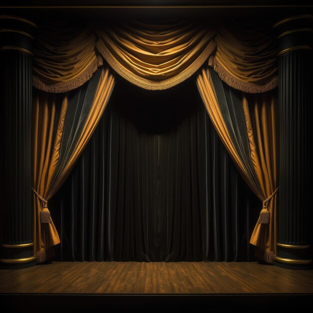 elegant drapes on stage