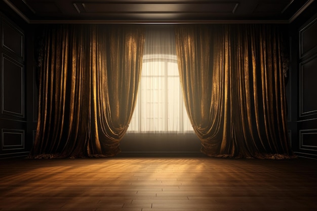 elegant drapes on stage