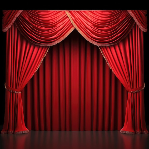 Photo elegant drapes on stage