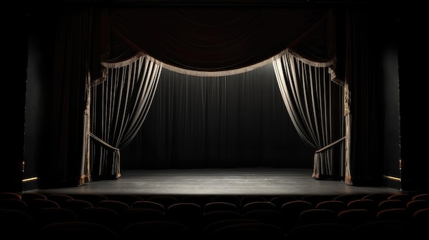 elegant drapes on stage