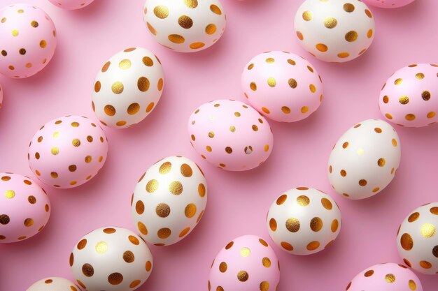 Elegant Easter Eggs in Soft Pink and Gold