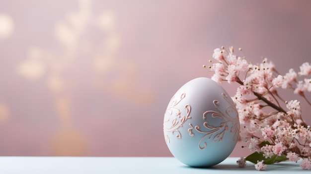 Elegant Easter Eggs with Cherry Blossoms