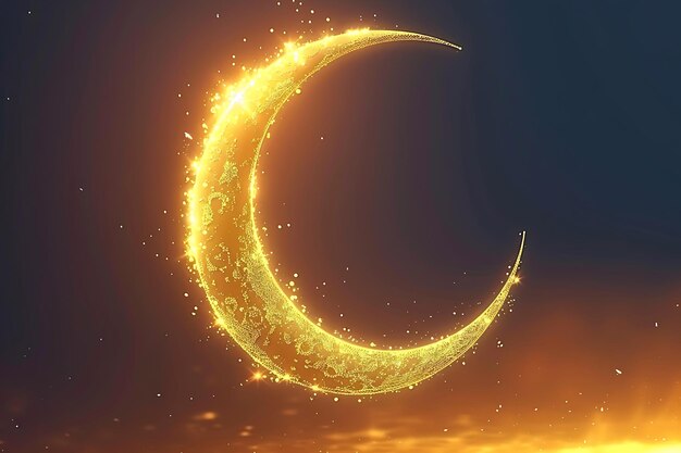 Elegant eid mubarak background with crescent moon