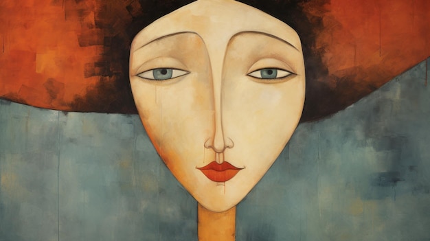 디디에 루레노의 스타일로 여성의 우아하고 감성적인 초상화