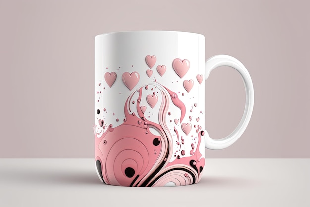 Elegant en mooi ontwerp voor een koffiemok