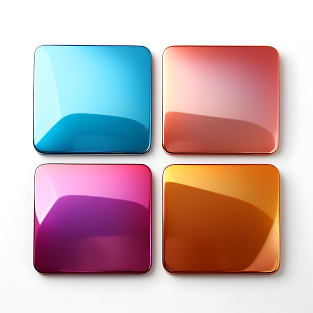 Photo elegant enamel coasters metal material glossy colors enamel art desi creative concept idea design