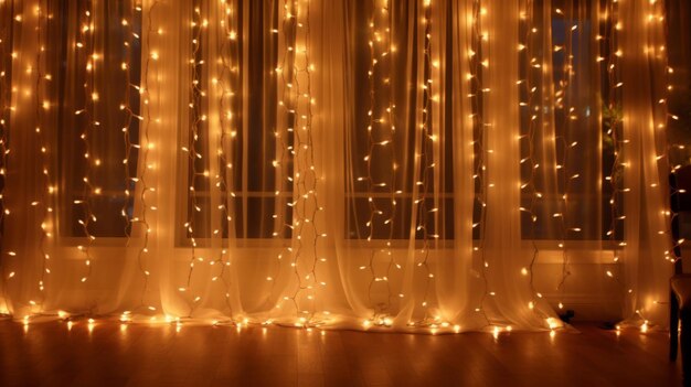 Elegant and Enchanting Christmas Garland Lights in the