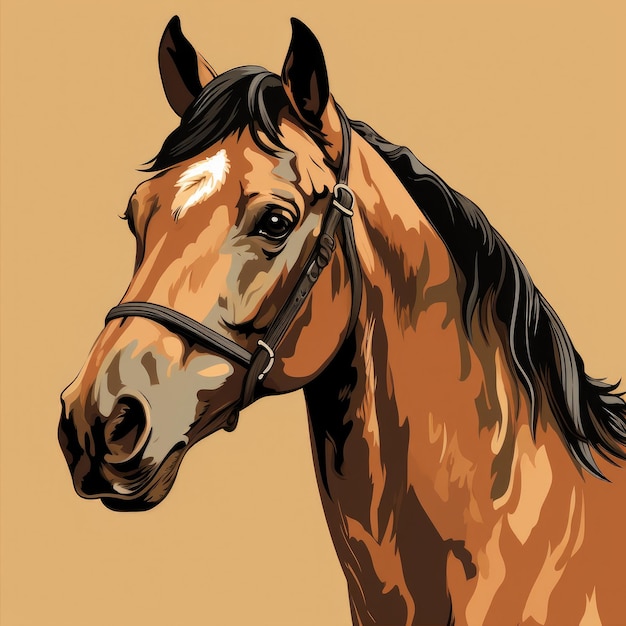 Elegant Equine Artwork with Room for Custom Text Design