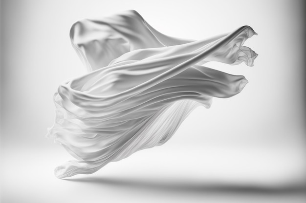 Фото Элегантный модный дизайн летающей атласной шелковой ткани для демонстрации продукта иллюстрация