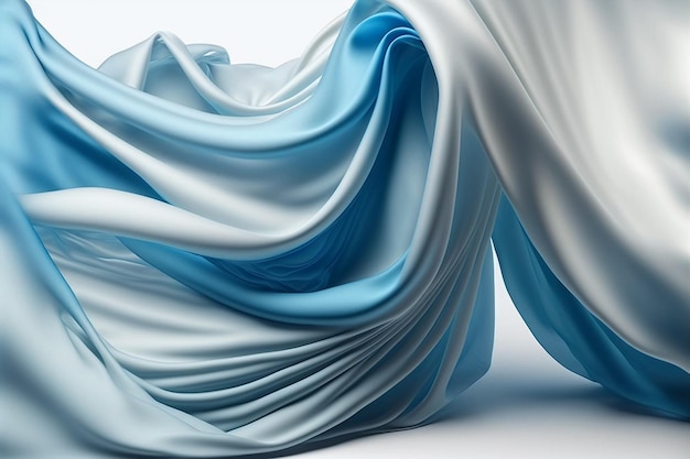 Elegant fashion flying satin silk cloth design for product display Illustration