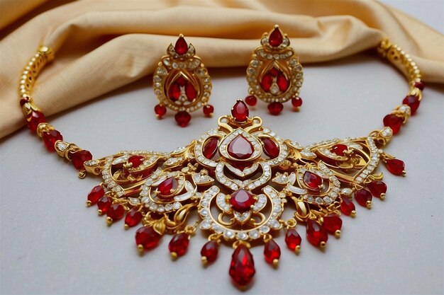 Elegant Fashion Jewelry Set with Earrings amp Tikka