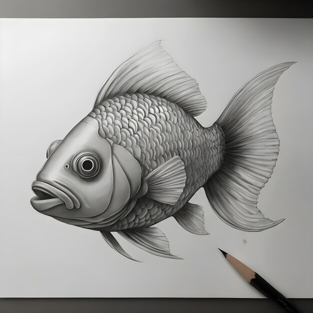 Elegant Fish Drawing