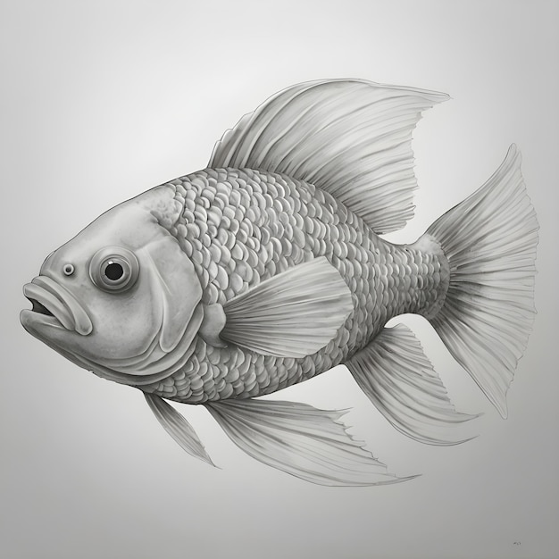 Elegant Fish Drawing