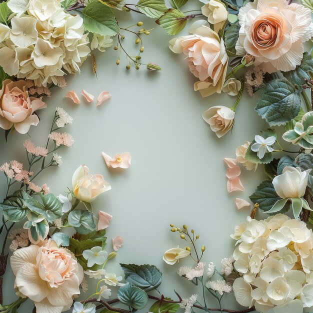 Photo elegant floral arrangement on white background generative ai
