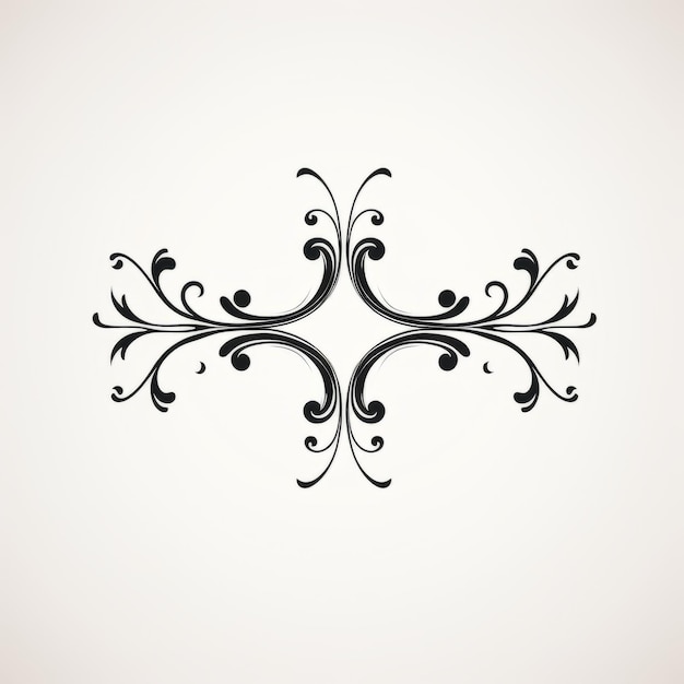 Elegant Floral Design Calligraphic Element Divider And Dash