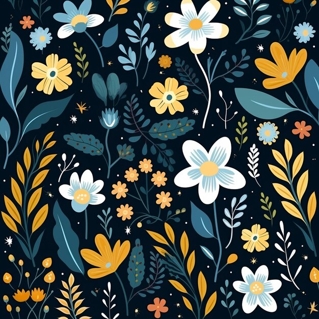 Photo elegant floral pattern design