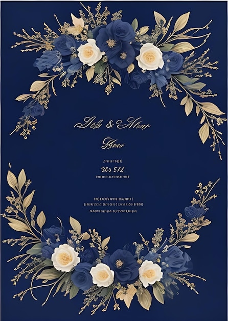 Elegant Floral Wreath Wedding Invitation Templates