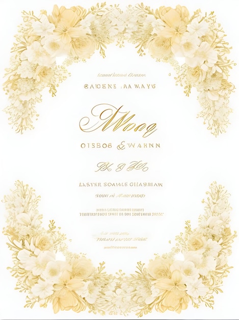 Elegant Floral Wreath Wedding Invitation Templates