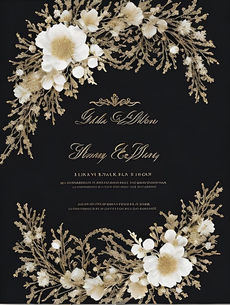 Elegant Floral Wreath Wedding Invitation Templates