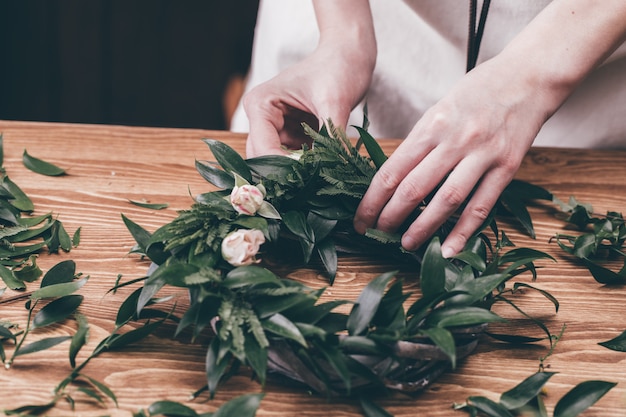 Elegant floral wreath