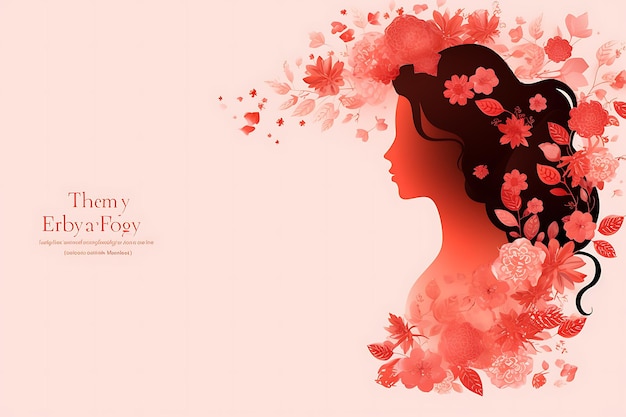 Photo elegant flower womens day wishes greeting