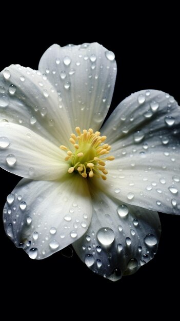 Photo elegant flowers background with water droplets