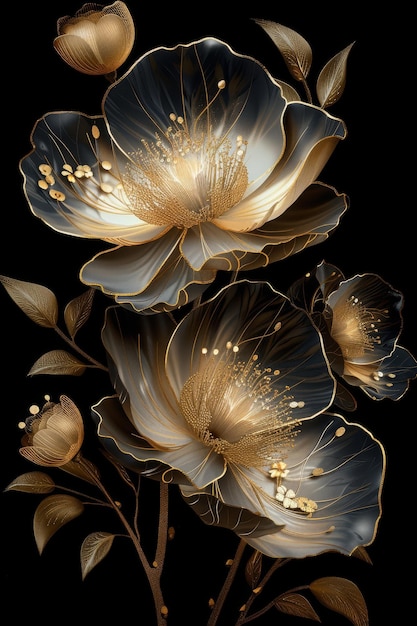 Foto design elegante dei fiori