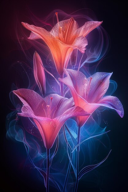 Photo elegant flowers design