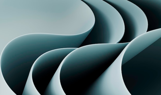 Elegant Fluidity Layered Teal Curves for Modern Design