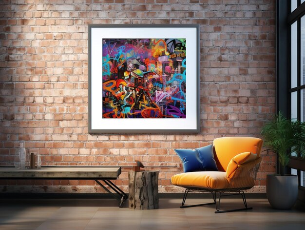 Elegant Framed Artwork Mockup for Interior Decor AI Generated