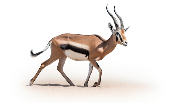 Elegant gazelle photo realistic illustration generative ai