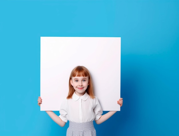 Elegant girl's hands holding paper frame