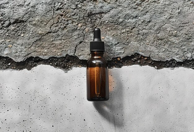 Elegant glass bottle for essential oils and chemical solutions