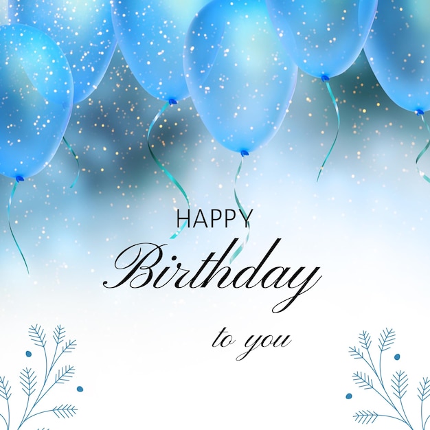 elegant gold balloon decoration for happy birthday instagram post 1