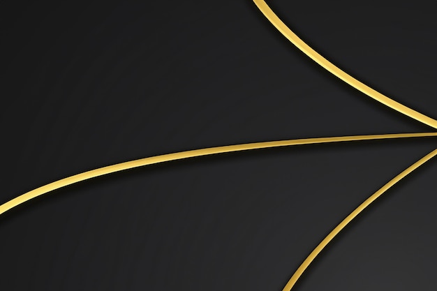 elegant gold lines on sleek black background for luxury designs