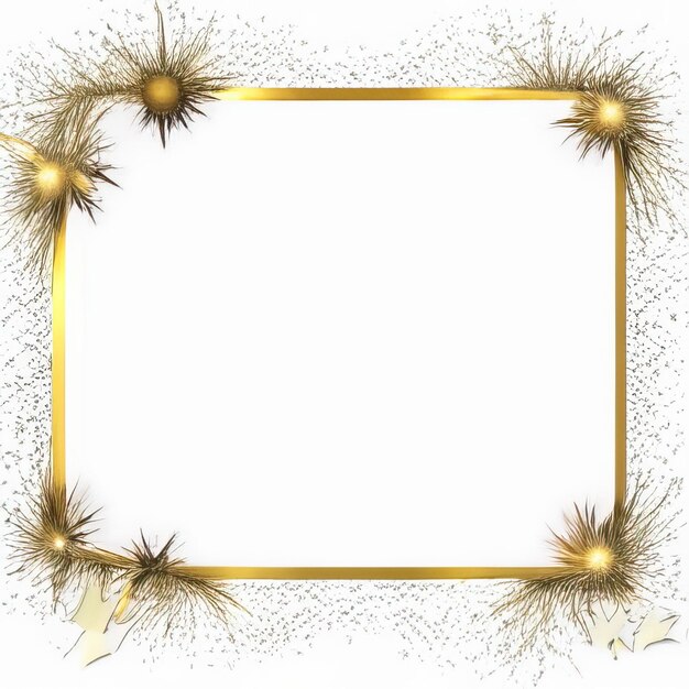 elegant golden christmas frames new year border