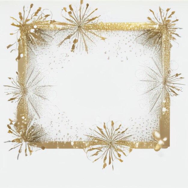 Photo elegant golden christmas frames new year border