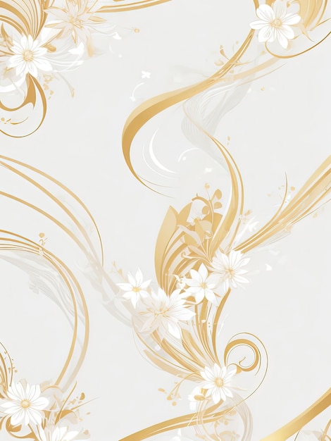 Elegant Golden Curves Luxurious Background Pattern