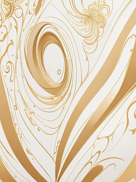 Photo elegant golden curves luxurious background pattern