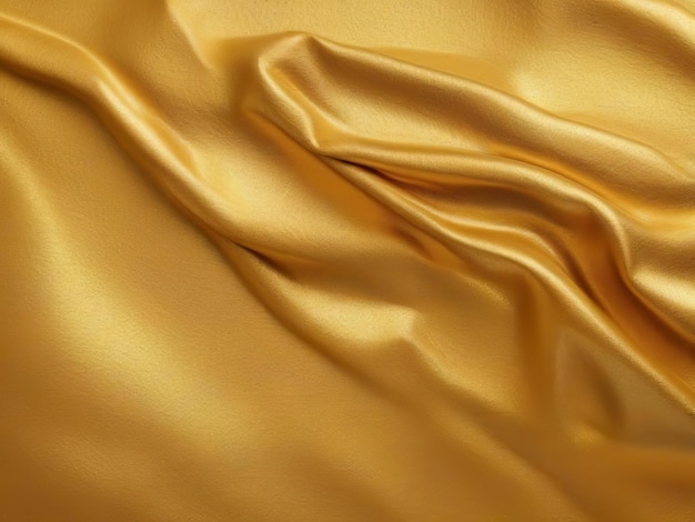 Elegant Golden Fabric Draped Smoothly With Luxurious Folds and Soft Highlights Generative AI