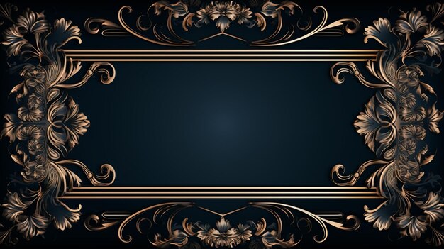 Elegant goudkleurig ornamentframe